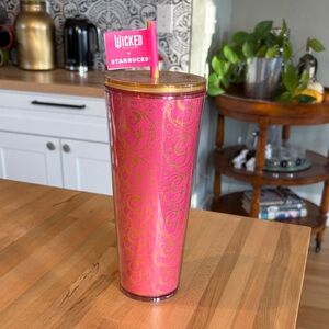 Starbucks Wicked Vibrant Pink and Gold Tumbler